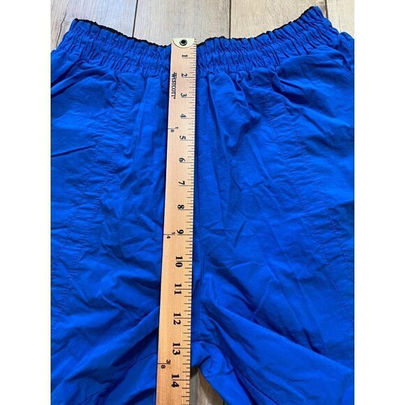 NIKE Vintage 80s 90s Lined Logo Shorts Blue Medium/Large? See Measurements - Picture 3 of 9